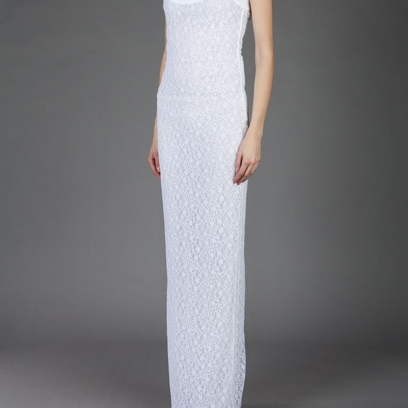 ❤️SOLD❤️Givenchy White Lace Cami gown - Picture 4 of 16